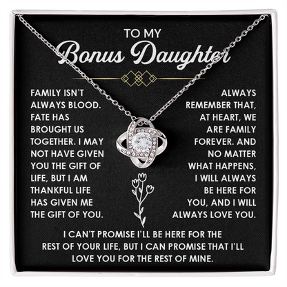 Stepdaughter Necklace With Message Card, Birthday Gifts for Her
