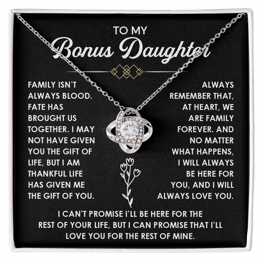 Stepdaughter Necklace With Message Card, Birthday Gifts for Her