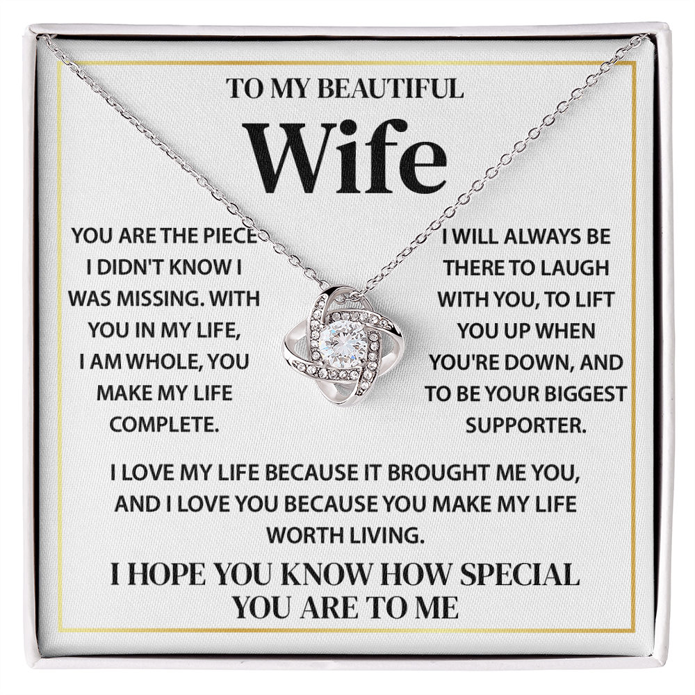 To My Beautiful Wife Necklace, Gifts for Wife