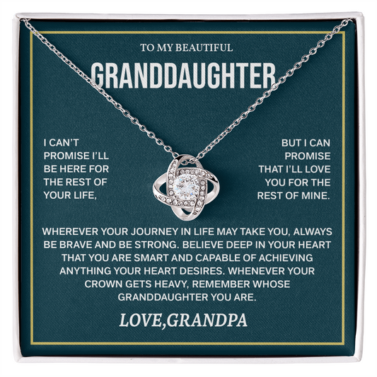 Granddaughter Necklace from Grandpa, Christmas Gifts