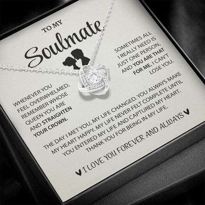 Love Knot Necklace - Heart Touching Love Letter to My Wife