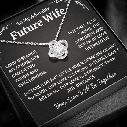 To My Future Wife Love Knot Necklace - Meaningful Gifts For Her