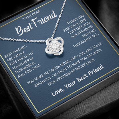 Heart Necklace To My Best Friend - Gift For My Female Bestie