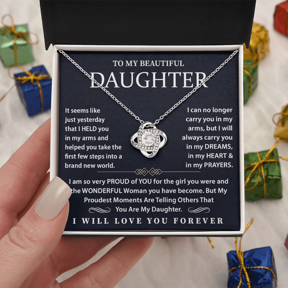 To Daughter Necklace, I will always carry you in my dreams in my heart