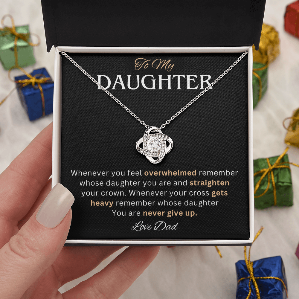 To My Daughter Necklace, She looks absolutely radiant with this necklace on