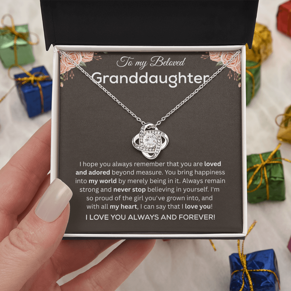 To My Granddaughter Necklace, Valentines Day Gifts for Her