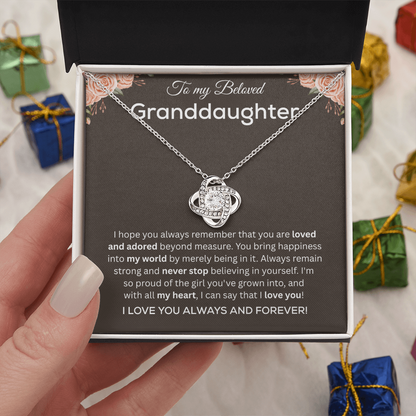 To My Granddaughter Necklace, Valentines Day Gifts for Her