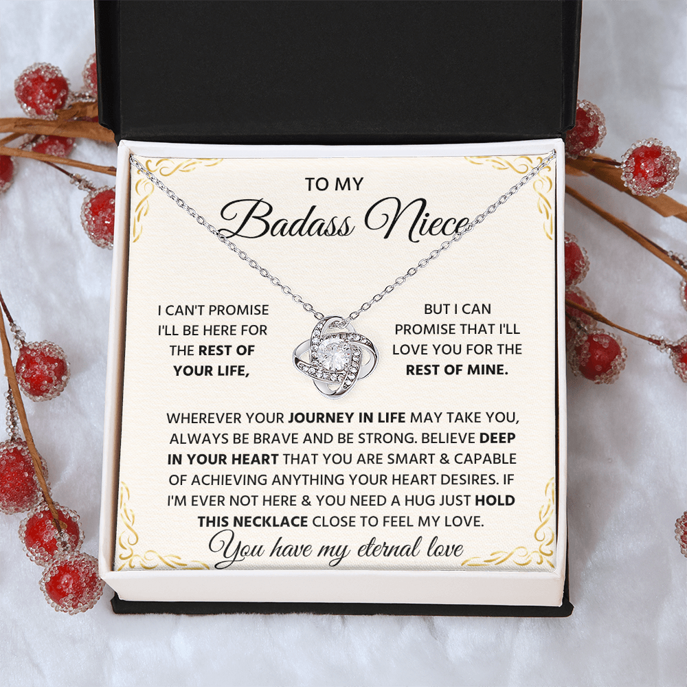 To My Badass Niece Gift, Unique Jewelry Pendant for Women