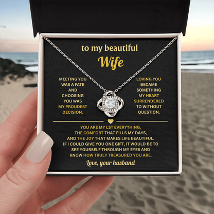 Love Knot Necklace, Birthday Gifts for Wife