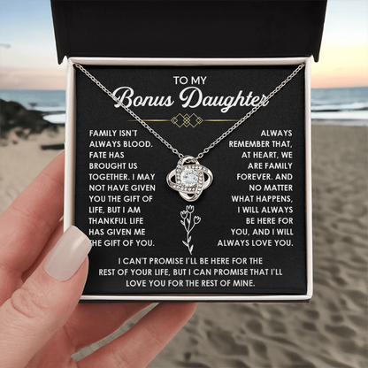 Stepdaughter Necklace With Message Card, Birthday Gifts for Her