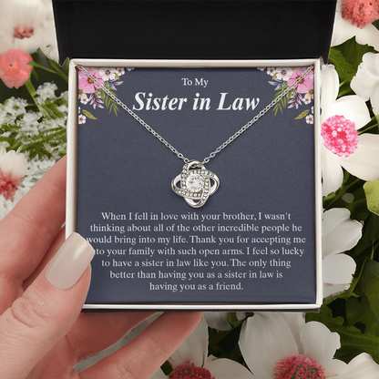 Gift for Sister In Law, Wedding Necklace for Sister In Law