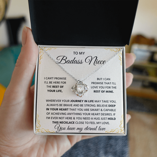 To My Badass Niece Gift, Unique Jewelry Pendant for Women