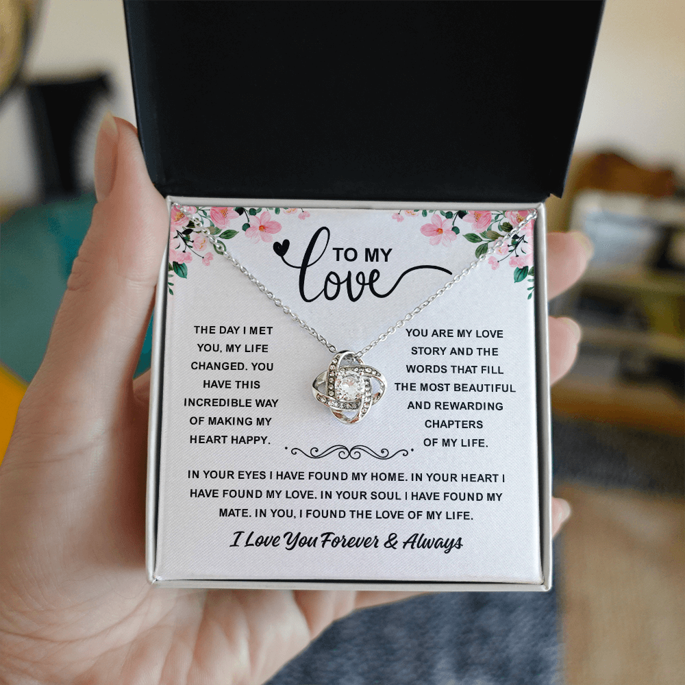 Neckalce for Girlfriend, Love Knot Neckalce for Girlfriend