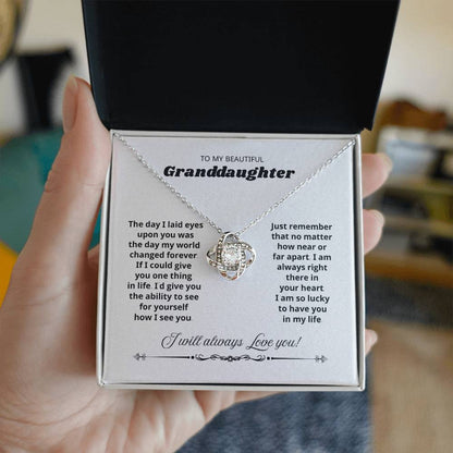 Love Knot Necklace, Granddaughter Necklace from Grandma or Grandpa