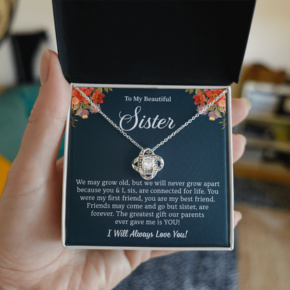 To My Sister Necklace, Every Moment Shines When She Wears This Necklace