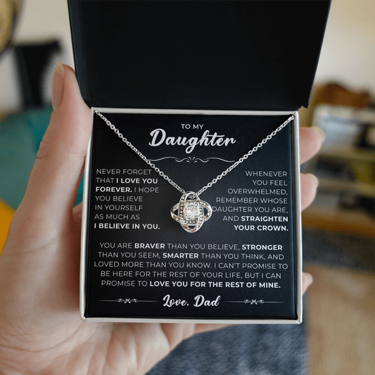To My Beautiful Daughter Necklace From Mommy, Perfect for Mother's Day