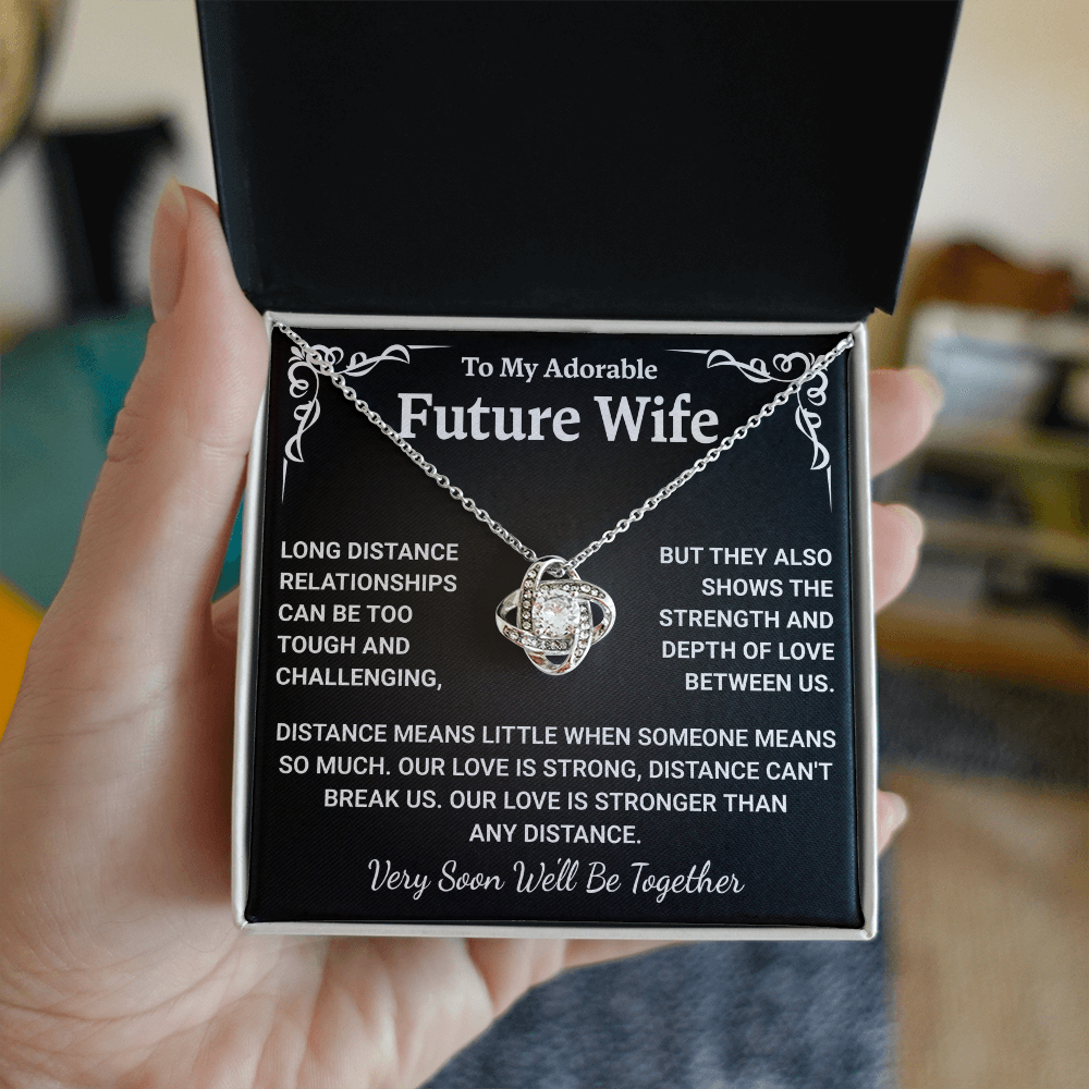 To My Future Wife Love Knot Necklace - Meaningful Gifts For Her