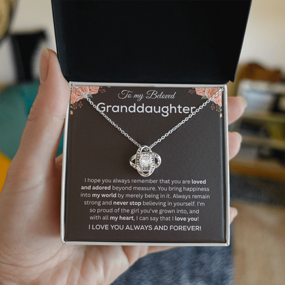 To My Granddaughter Necklace, Valentines Day Gifts for Her