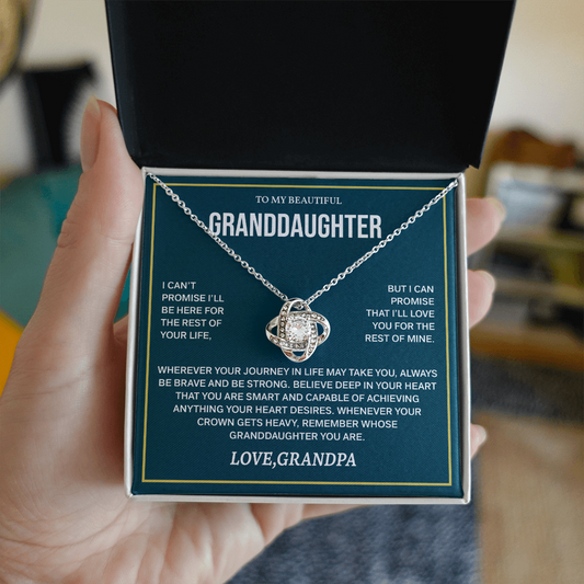 Granddaughter Necklace from Grandpa, Christmas Gifts