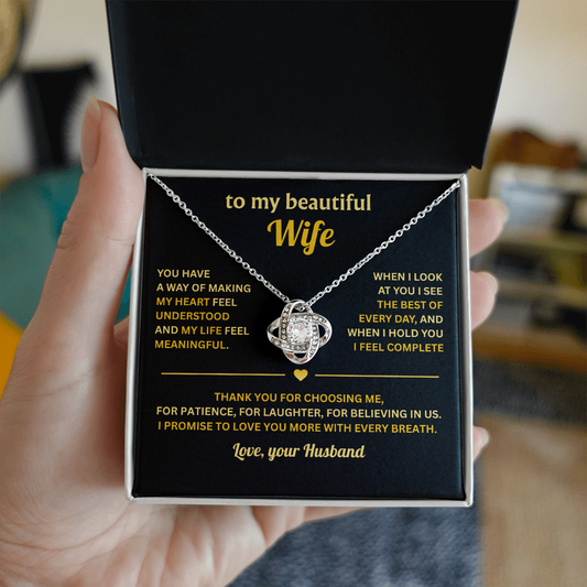 Love Knot Necklace For Wife, Birthday Gifts For Wife