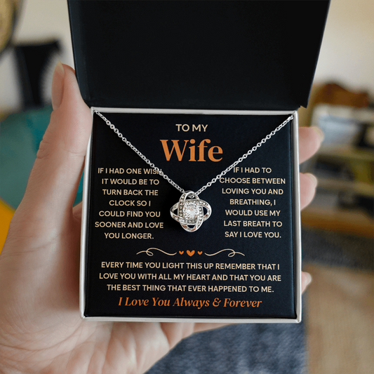 To My Wife Necklace, Birthday Gifts for Her