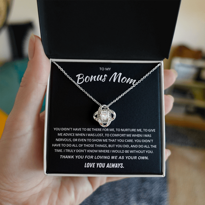 To My Bonus Mom Necklace, Stepmom Birthday Gifts With a Message Card