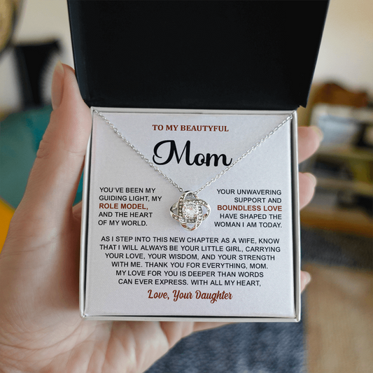 Mothers Day's Gifts for Mom - Love Knot Necklace, Jewelry Gifts, Necklace Gifts for Her