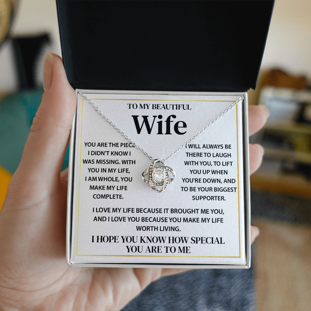 To My Beautiful Wife Necklace, Gifts for Wife