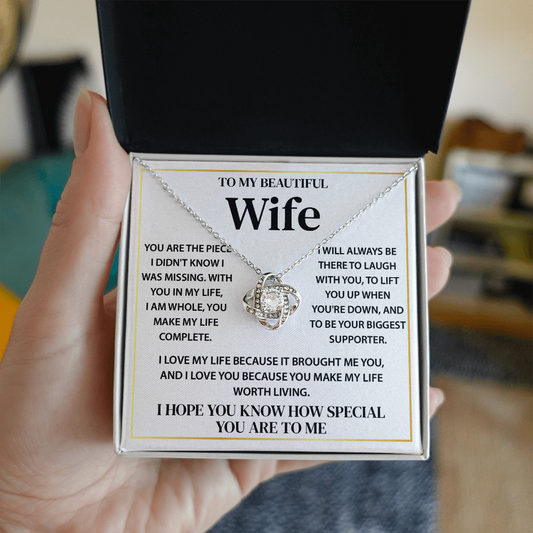 To My Beautiful Wife Necklace, Gifts for Wife