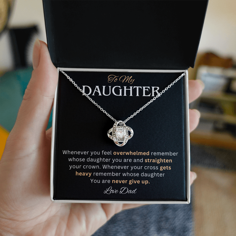 To My Daughter Necklace, She looks absolutely radiant with this necklace on