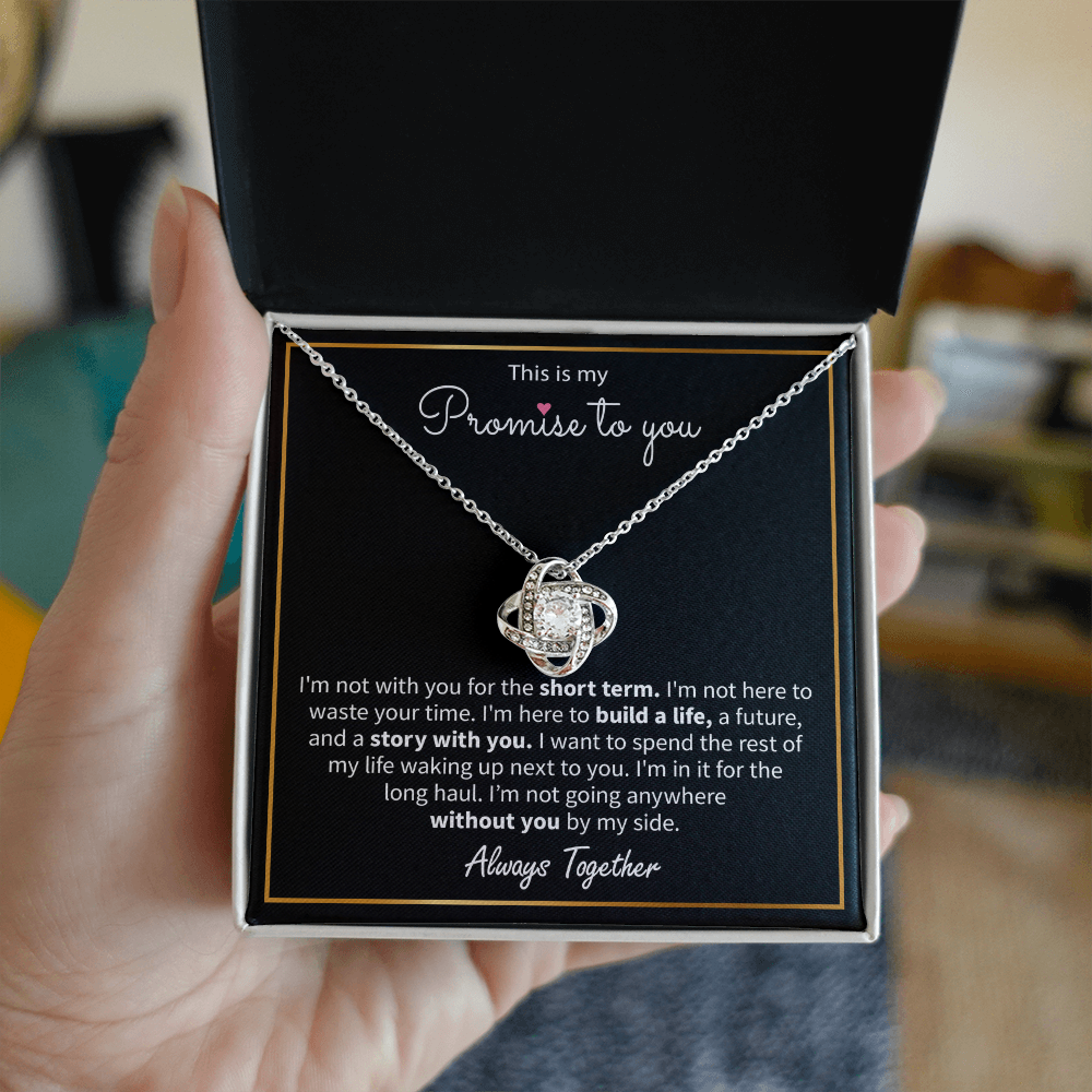 promise pendant necklace with a message