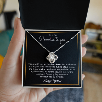 promise pendant necklace with a message