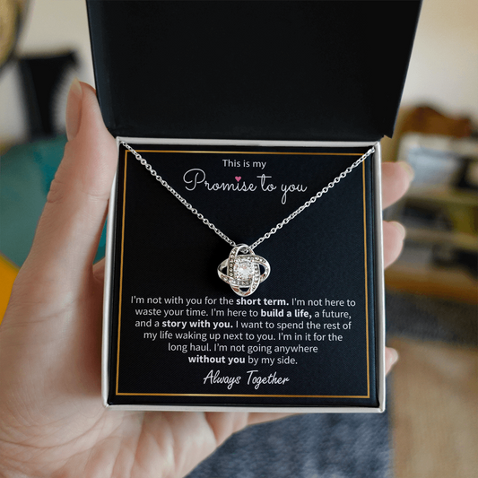 promise pendant necklace with a message