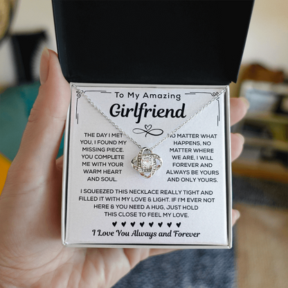 Girlfriend Necklace Gift From Boyfriend, Love Knot Necklace