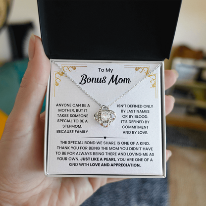 To My Bonus Mom Necklace From Stepson or Stepdaughter - Mother's Day Jewelry