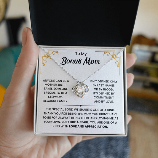 To My Bonus Mom Necklace From Stepson or Stepdaughter - Mother's Day Jewelry