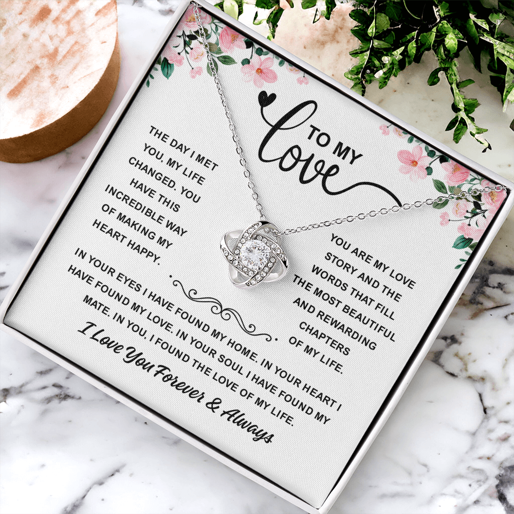 Neckalce for Girlfriend, Love Knot Neckalce for Girlfriend