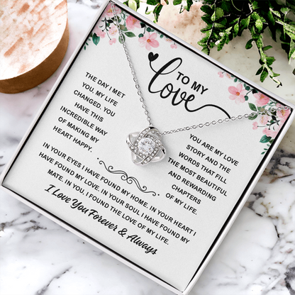 Neckalce for Girlfriend, Love Knot Neckalce for Girlfriend