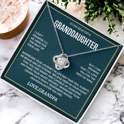 Granddaughter Necklace from Grandpa, Christmas Gifts