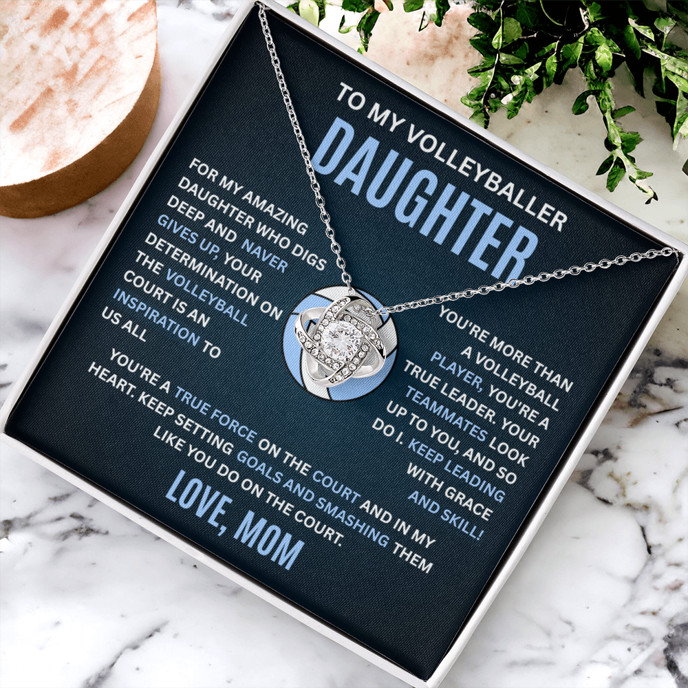 Volleyball Heart Necklace Gift for Daughter from Mom Charm Gift