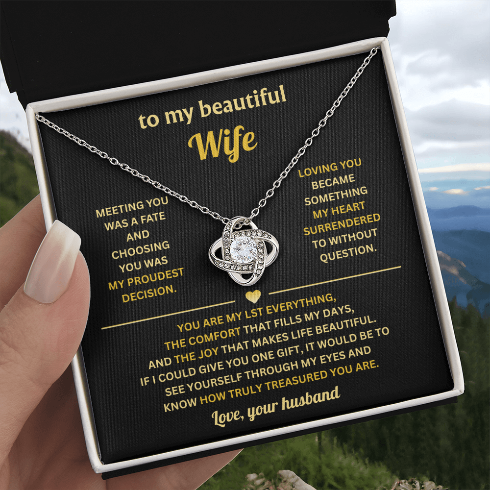 Love Knot Necklace, Birthday Gifts for Wife