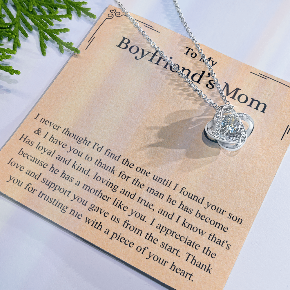 Boyfriend Mom Gifts From Girlfriend, Love Knot Necklace