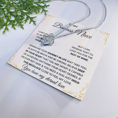 To My Badass Niece Gift, Unique Jewelry Pendant for Women