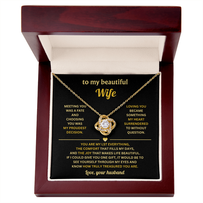 Love Knot Necklace, Birthday Gifts for Wife