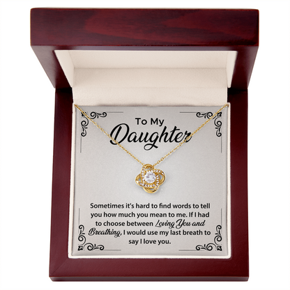 To My Daughter From Dad Love Knot Necklace, Daughter Necklace, Gifts for Daughter, Jewellery gifts for Daughter