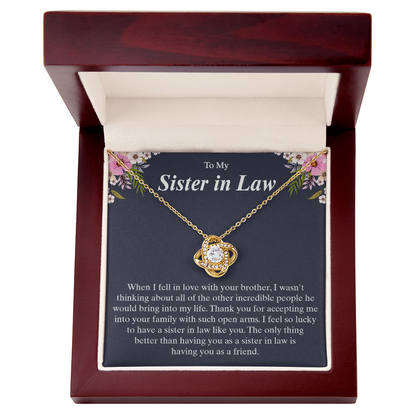 Gift for Sister In Law, Wedding Necklace for Sister In Law