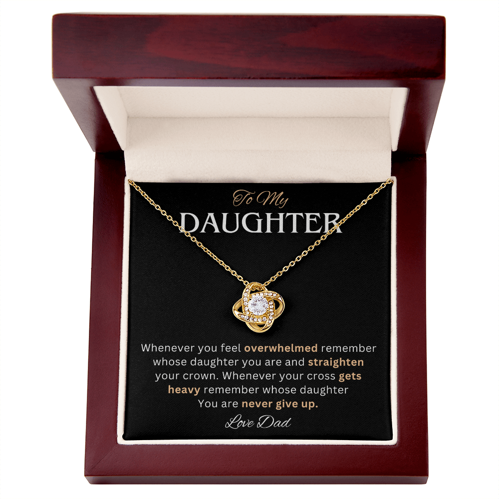 To My Daughter Necklace, She looks absolutely radiant with this necklace on