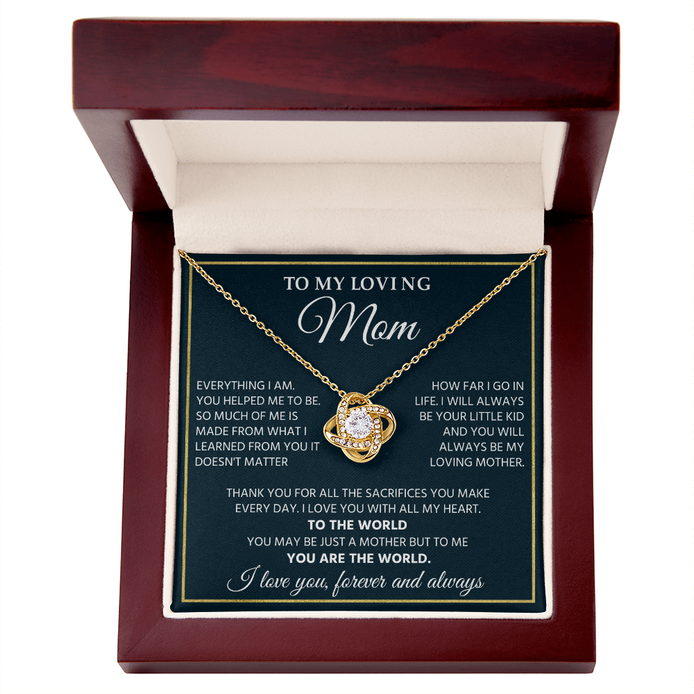 To My Mom Necklace From Son Daughter, Pendant Jewelry With Message Card