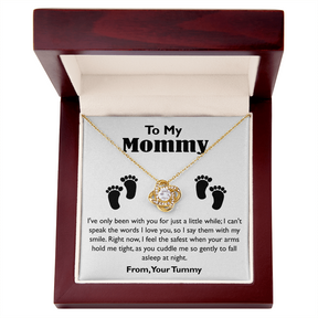 To My Mom necklace, To My Mommy Love Knot Necklace – Heartfelt First Mom Gift from Baby