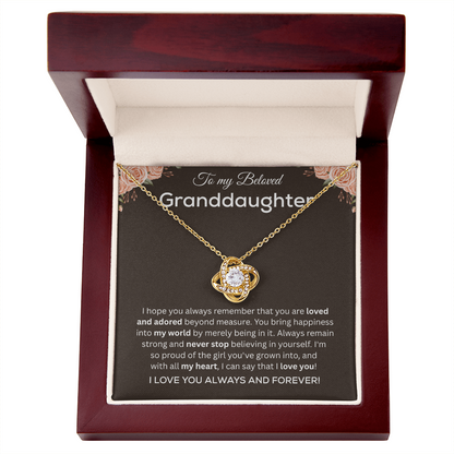 To My Granddaughter Necklace, Valentines Day Gifts for Her